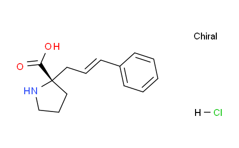 CAS No. 1373512-27-6, (S)-2-cinnamylpyrrolidine-2-carboxylic acid hydrochloride
