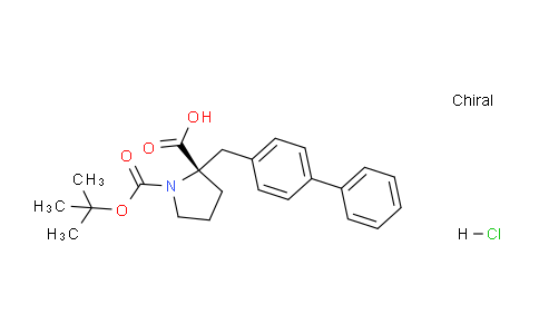 CAS No. 1217857-74-3, (S)-2-([1,1'-Biphenyl]-4-ylmethyl)-1-(tert-butoxycarbonyl)pyrrolidine-2-carboxylic acid hydrochloride