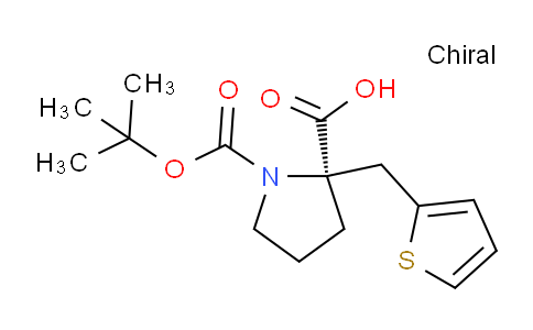 CAS No. 959578-32-6, (R)-1-(tert-Butoxycarbonyl)-2-(thiophen-2-ylmethyl)pyrrolidine-2-carboxylic acid