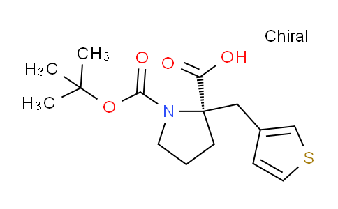 CAS No. 959578-37-1, (R)-1-(tert-Butoxycarbonyl)-2-(thiophen-3-ylmethyl)pyrrolidine-2-carboxylic acid