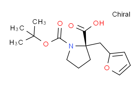 CAS No. 1217622-28-0, (S)-1-(tert-Butoxycarbonyl)-2-(furan-2-ylmethyl)pyrrolidine-2-carboxylic acid