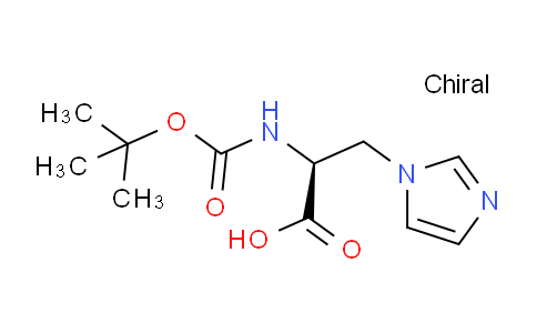 CAS No. 1260641-67-5, (S)-2-((tert-butoxycarbonyl)amino)-3-(1H-imidazol-1-yl)propanoic acid