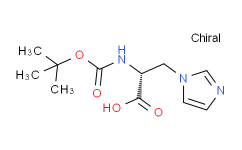 CAS No. 760170-43-2, (R)-2-((tert-butoxycarbonyl)amino)-3-(1H-imidazol-1-yl)propanoic acid