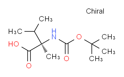 CAS No. 1207060-56-7, (R)-2-((tert-Butoxycarbonyl)amino)-2,3-dimethylbutanoic acid