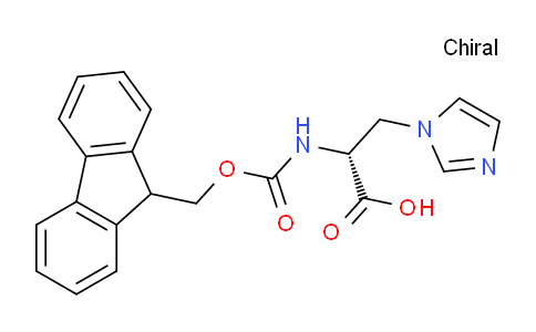 CAS No. 1217735-06-2, (R)-2-((((9H-fluoren-9-yl)methoxy)carbonyl)amino)-3-(1H-imidazol-1-yl)propanoic acid