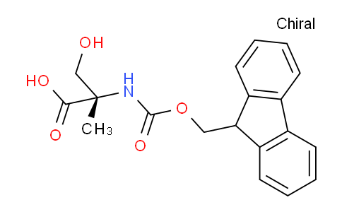 CAS No. 207117-28-0, (S)-2-((((9H-Fluoren-9-yl)methoxy)carbonyl)amino)-3-hydroxy-2-methylpropanoic acid