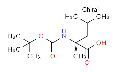 CAS No. 1149354-06-2, (S)-2-((tert-butoxycarbonyl)amino)-2,4-dimethylpentanoic acid