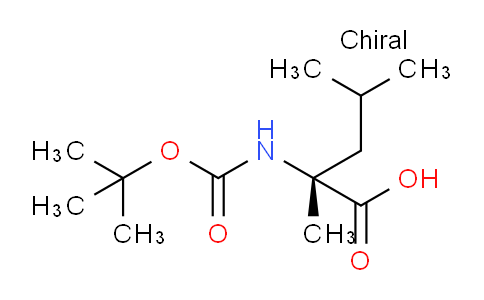 CAS No. 1393524-04-3, (R)-2-((tert-butoxycarbonyl)amino)-2,4-dimethylpentanoic acid