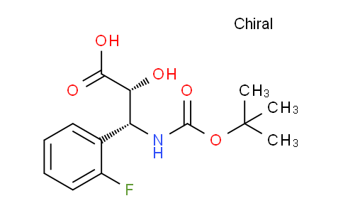 CAS No. 1217721-99-7, (2R,3R)-3-((tert-Butoxycarbonyl)amino)-3-(2-fluorophenyl)-2-hydroxypropanoic acid