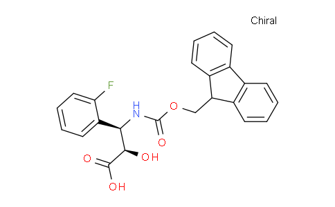 CAS No. 1217828-02-8, (2R,3R)-3-((((9H-Fluoren-9-yl)methoxy)carbonyl)amino)-3-(2-fluorophenyl)-2-hydroxypropanoic acid