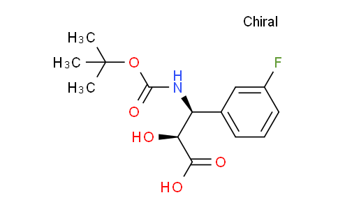 CAS No. 1217816-30-2, (2S,3S)-3-((tert-Butoxycarbonyl)amino)-3-(3-fluorophenyl)-2-hydroxypropanoic acid