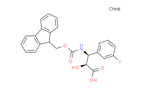 CAS No. 1217603-27-4, (2S,3S)-3-((((9H-Fluoren-9-yl)methoxy)carbonyl)amino)-3-(3-fluorophenyl)-2-hydroxypropanoic acid