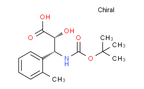 CAS No. 1217716-40-9, (2R,3R)-3-((tert-Butoxycarbonyl)amino)-2-hydroxy-3-(o-tolyl)propanoic acid