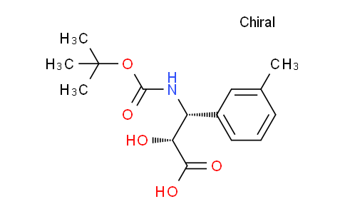 CAS No. 1217847-29-4, (2R,3R)-3-((tert-Butoxycarbonyl)amino)-2-hydroxy-3-(m-tolyl)propanoic acid