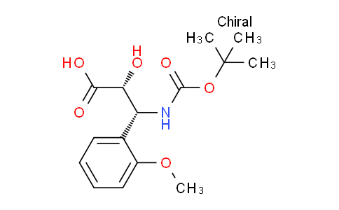 CAS No. 1217685-09-0, (2R,3R)-3-((tert-Butoxycarbonyl)amino)-2-hydroxy-3-(2-methoxyphenyl)propanoic acid