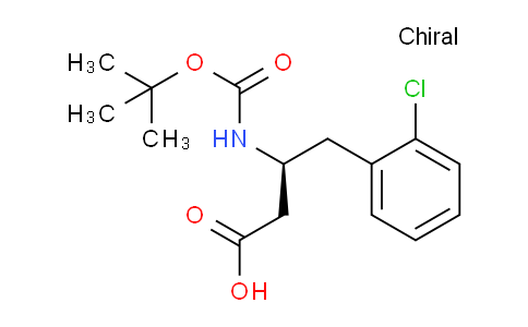 CAS No. 218608-95-8, (S)-3-((tert-Butoxycarbonyl)amino)-4-(2-chlorophenyl)butanoic acid