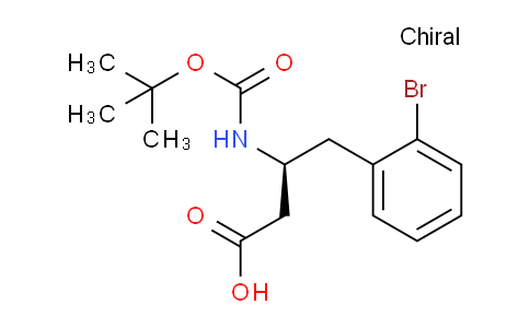 CAS No. 403661-78-9, (S)-4-(2-Bromophenyl)-3-((tert-butoxycarbonyl)amino)butanoic acid
