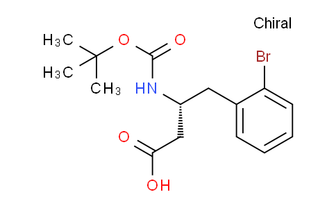 CAS No. 765263-36-3, (R)-4-(2-bromophenyl)-3-((tert-butoxycarbonyl)amino)butanoic acid