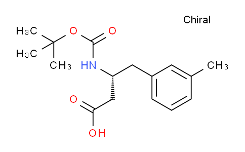 CAS No. 269398-83-6, (R)-3-((tert-Butoxycarbonyl)amino)-4-(m-tolyl)butanoic acid