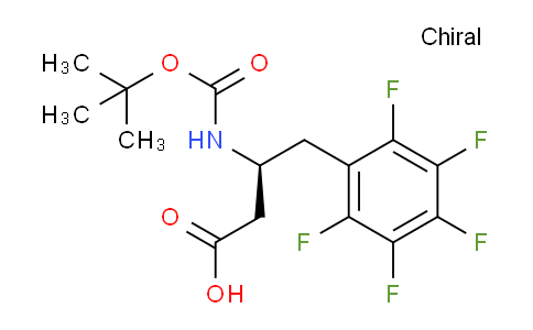 CAS No. 270063-42-8, (S)-3-((tert-Butoxycarbonyl)amino)-4-(perfluorophenyl)butanoic acid