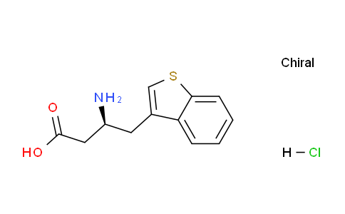 CAS No. 331847-09-7, (S)-3-amino-4-(benzo[b]thiophen-3-yl)butanoic acid hydrochloride