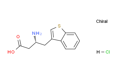 CAS No. 331847-10-0, (R)-3-amino-4-(benzo[b]thiophen-3-yl)butanoic acid hydrochloride