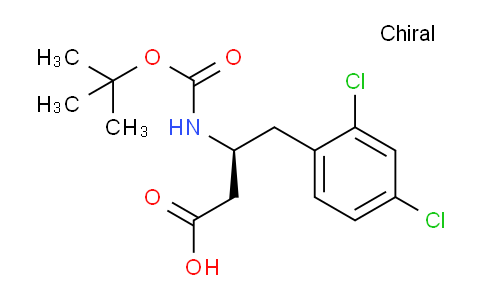 CAS No. 270063-48-4, (S)-3-((tert-Butoxycarbonyl)amino)-4-(2,4-dichlorophenyl)butanoic acid