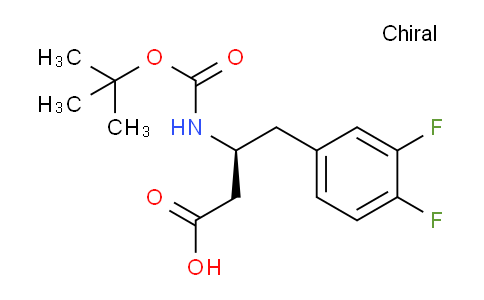 CAS No. 270063-54-2, (S)-3-((tert-Butoxycarbonyl)amino)-4-(3,4-difluorophenyl)butanoic acid