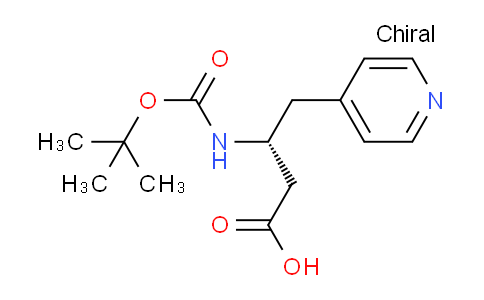CAS No. 269396-68-1, (R)-3-((tert-Butoxycarbonyl)amino)-4-(pyridin-4-yl)butanoic acid