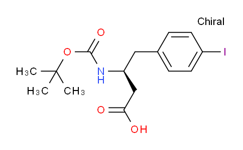 CAS No. 270065-71-9, (S)-3-((tert-Butoxycarbonyl)amino)-4-(4-iodophenyl)butanoic acid
