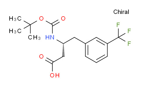 CAS No. 269726-74-1, (R)-3-((tert-Butoxycarbonyl)amino)-4-(3-(trifluoromethyl)phenyl)butanoic acid