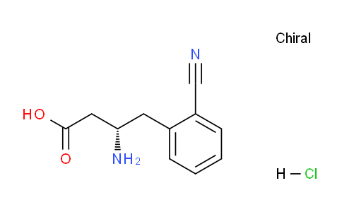 CAS No. 332061-84-4, (S)-3-amino-4-(2-cyanophenyl)butanoic acid hydrochloride