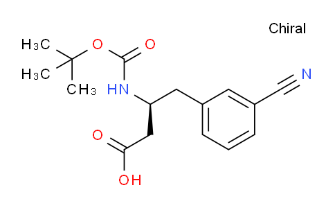 CAS No. 270065-86-6, (S)-3-((tert-Butoxycarbonyl)amino)-4-(3-cyanophenyl)butanoic acid