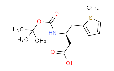 CAS No. 269726-89-8, (R)-3-((tert-Butoxycarbonyl)amino)-4-(thiophen-2-yl)butanoic acid