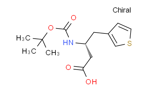 CAS No. 269726-92-3, (R)-3-((tert-Butoxycarbonyl)amino)-4-(thiophen-3-yl)butanoic acid