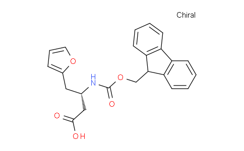 CAS No. 270263-07-5, (S)-3-((((9H-Fluoren-9-yl)methoxy)carbonyl)amino)-4-(furan-2-yl)butanoic acid
