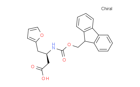 CAS No. 270596-34-4, (R)-3-((((9H-Fluoren-9-yl)methoxy)carbonyl)amino)-4-(furan-2-yl)butanoic acid