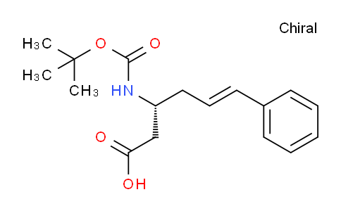 CAS No. 332064-73-0, (R)-3-((tert-Butoxycarbonyl)amino)-6-phenylhex-5-enoic acid