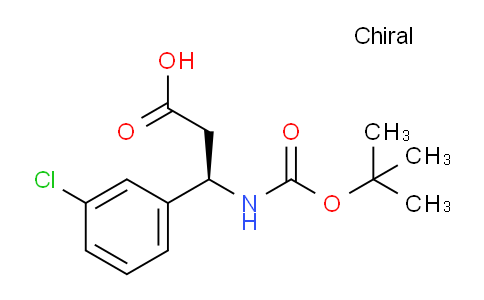 CAS No. 500789-06-0, (R)-3-((tert-Butoxycarbonyl)amino)-3-(3-chlorophenyl)propanoic acid