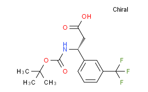 CAS No. 501015-18-5, (R)-3-((tert-Butoxycarbonyl)amino)-3-(3-(trifluoromethyl)phenyl)propanoic acid