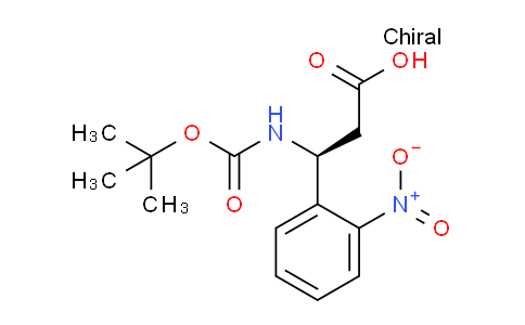 CAS No. 500770-83-2, (S)-3-((tert-Butoxycarbonyl)amino)-3-(2-nitrophenyl)propanoic acid