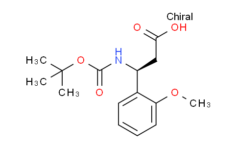 CAS No. 499995-76-5, (S)-3-((tert-Butoxycarbonyl)amino)-3-(2-methoxyphenyl)propanoic acid