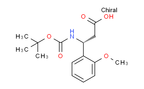 CAS No. 500788-85-2, (R)-3-((tert-Butoxycarbonyl)amino)-3-(2-methoxyphenyl)propanoic acid