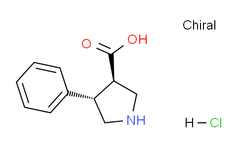 CAS No. 1217702-99-2, (3R,4S)-rel-4-Phenylpyrrolidine-3-carboxylic acid hydrochloride