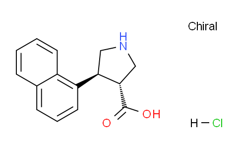 CAS No. 1330750-42-9, (3R,4S)-rel-4-(Naphthalen-1-yl)pyrrolidine-3-carboxylic acid hydrochloride