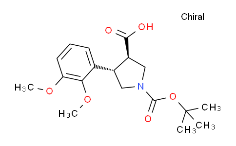 CAS No. 1392214-13-9, (3R,4S)-rel-1-(tert-Butoxycarbonyl)-4-(2,3-dimethoxyphenyl)pyrrolidine-3-carboxylic acid