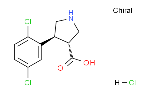 CAS No. 1392208-52-4, (3R,4S)-rel-4-(2,5-Dichlorophenyl)pyrrolidine-3-carboxylic acid hydrochloride