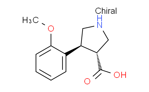 CAS No. 1330830-36-8, (3R,4S)-rel-4-(2-Methoxyphenyl)pyrrolidine-3-carboxylic acid