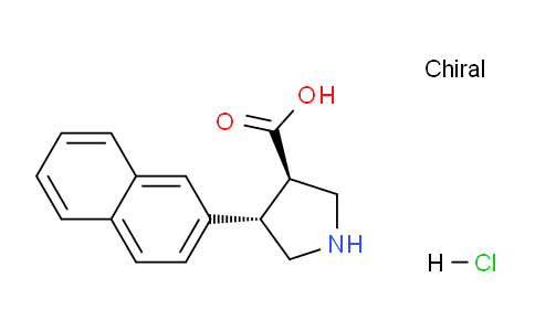 MC701938 | 1330750-26-9 | (3R,4S)-rel-4-(Naphthalen-2-yl)pyrrolidine-3-carboxylic acid hydrochloride