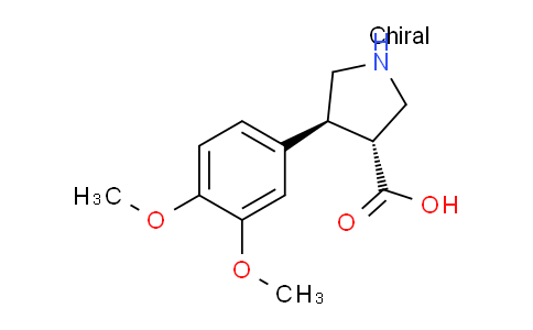 CAS No. 1392266-53-3, (3R,4S)-rel-4-(3,4-dimethoxyphenyl)pyrrolidine-3-carboxylic acid